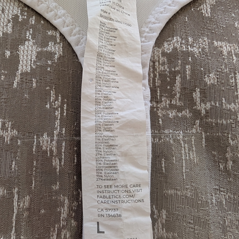 Fabletics White Racerback Tank Top - Picture 3 of 7